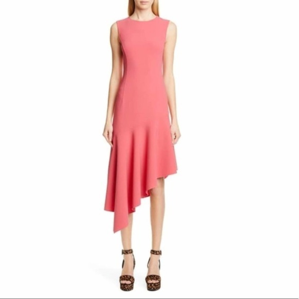 Michael Kors COLLECTION Asymmetrical Fit & Flare Luxury Dress